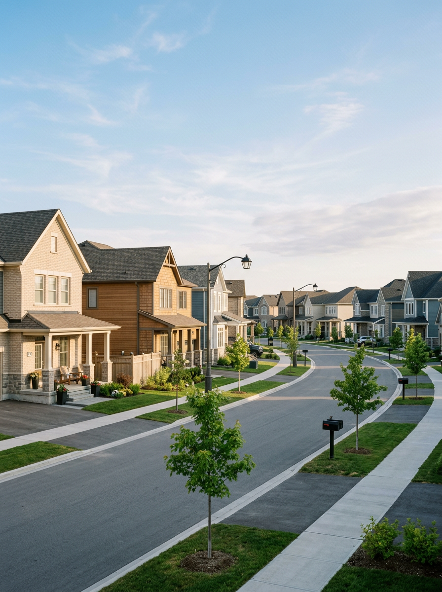 Barrhaven & Riverside South new construction streetscape