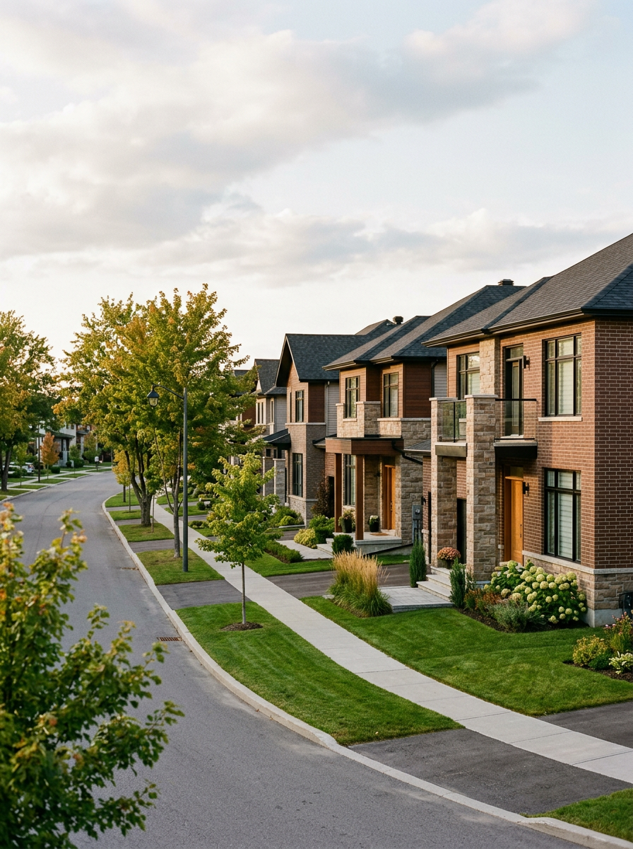 Orléans new construction streetscape
